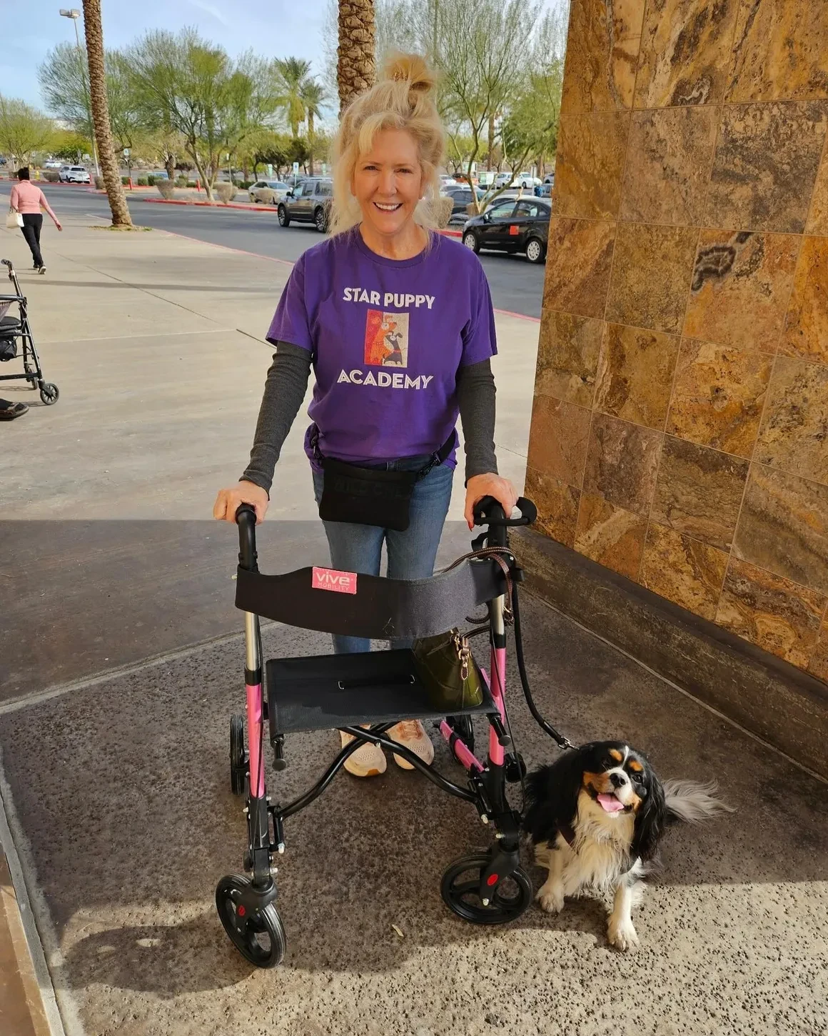 Emotional support dog in training completing obedience tasks with Star Puppy Academy Las Vegas